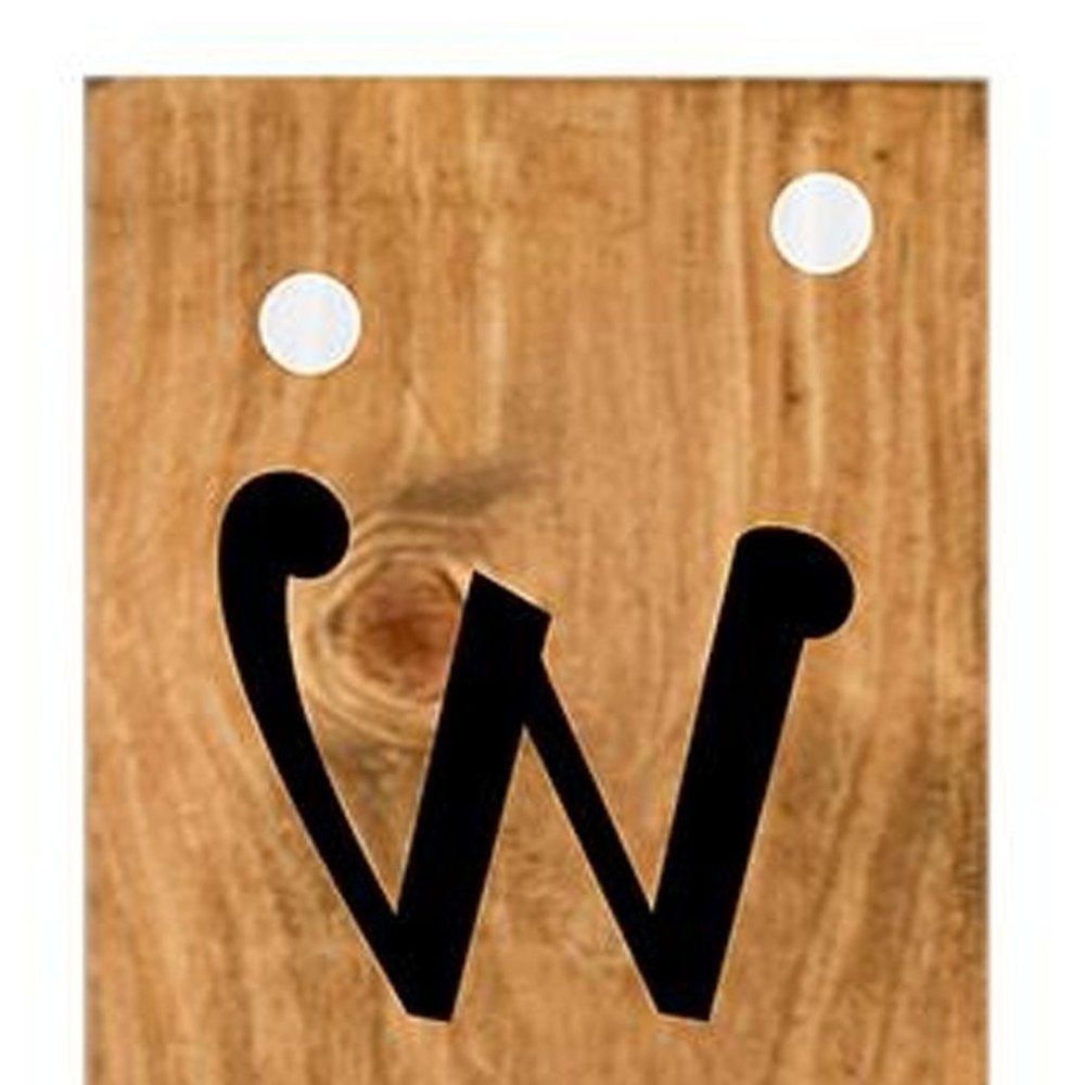 47" Black And Natural Solid Wood Welcome Porch Sign