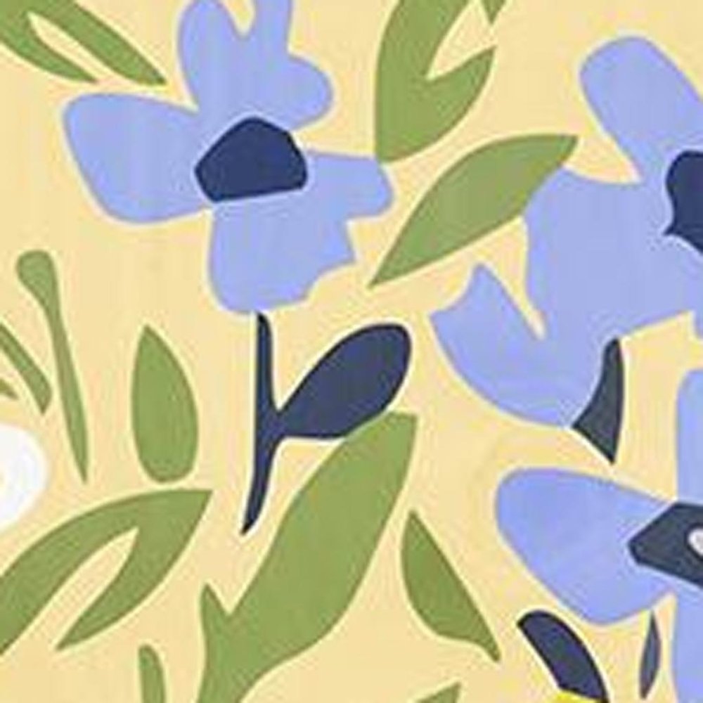 47" Black Blue Cream And Green Solid Wood Daisies Welcome Porch Sign — view 2