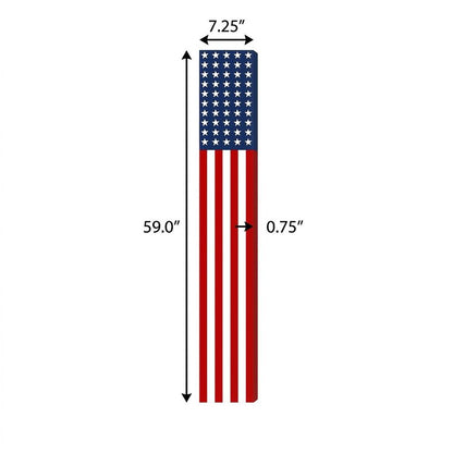 47" Red White And Blue Stars And Stripes Solid Wood Porch Sign HomeRoots