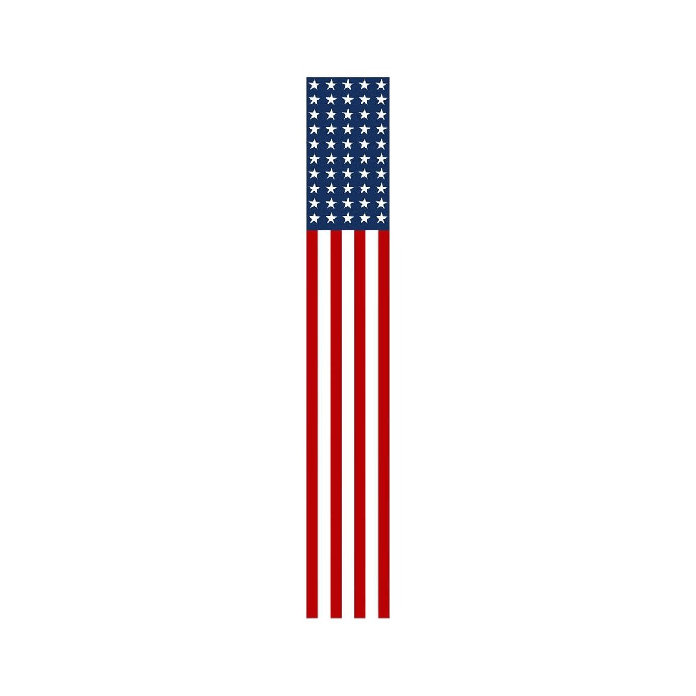 47" Red White And Blue Stars And Stripes Solid Wood Porch Sign HomeRoots