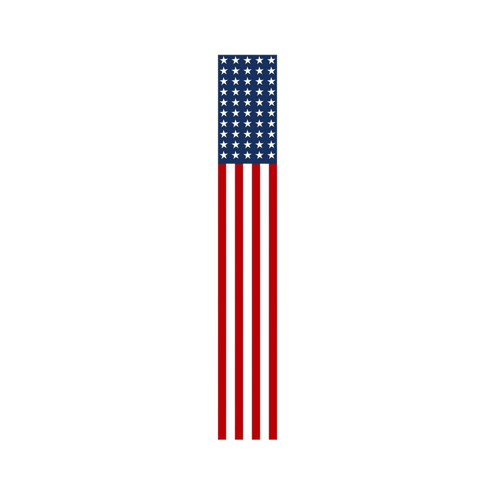 47" Red White And Blue Stars And Stripes Solid Wood Porch Sign HomeRoots