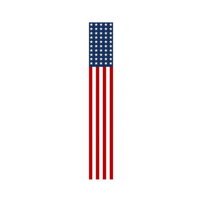 47" Red White And Blue Stars And Stripes Solid Wood Porch Sign HomeRoots