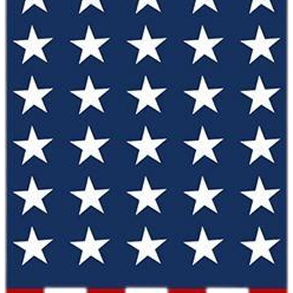 47" Red White And Blue Stars And Stripes Solid Wood Porch Sign — view 15