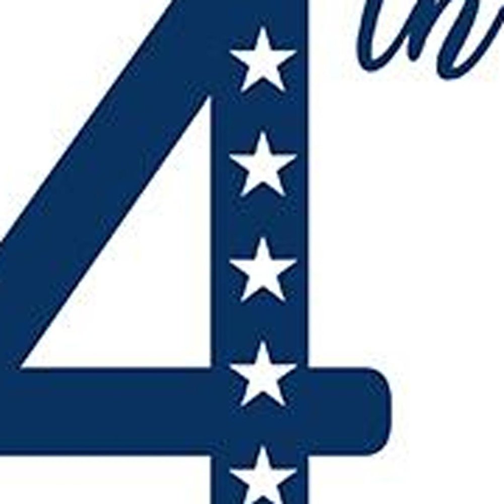 47" Red White And Blue Solid Wood Happy July 4th Porch Sign — view 5