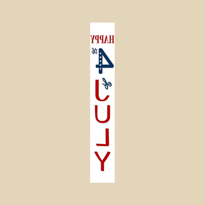 47" Red White And Blue Solid Wood Happy July 4th Porch Sign HomeRoots