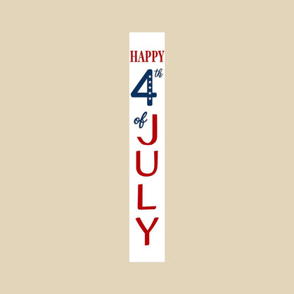 47" Red White And Blue Solid Wood Happy July 4th Porch Sign HomeRoots