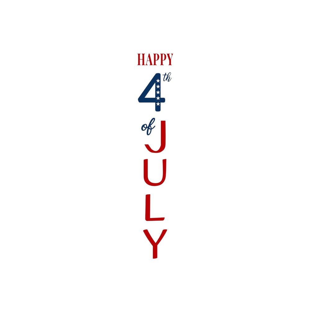 47" Red White And Blue Solid Wood Happy July 4th Porch Sign HomeRoots