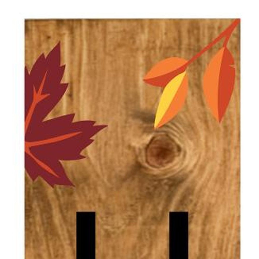 47" Black Natural And Orange Solid Wood Hello Porch Sign HomeRoots