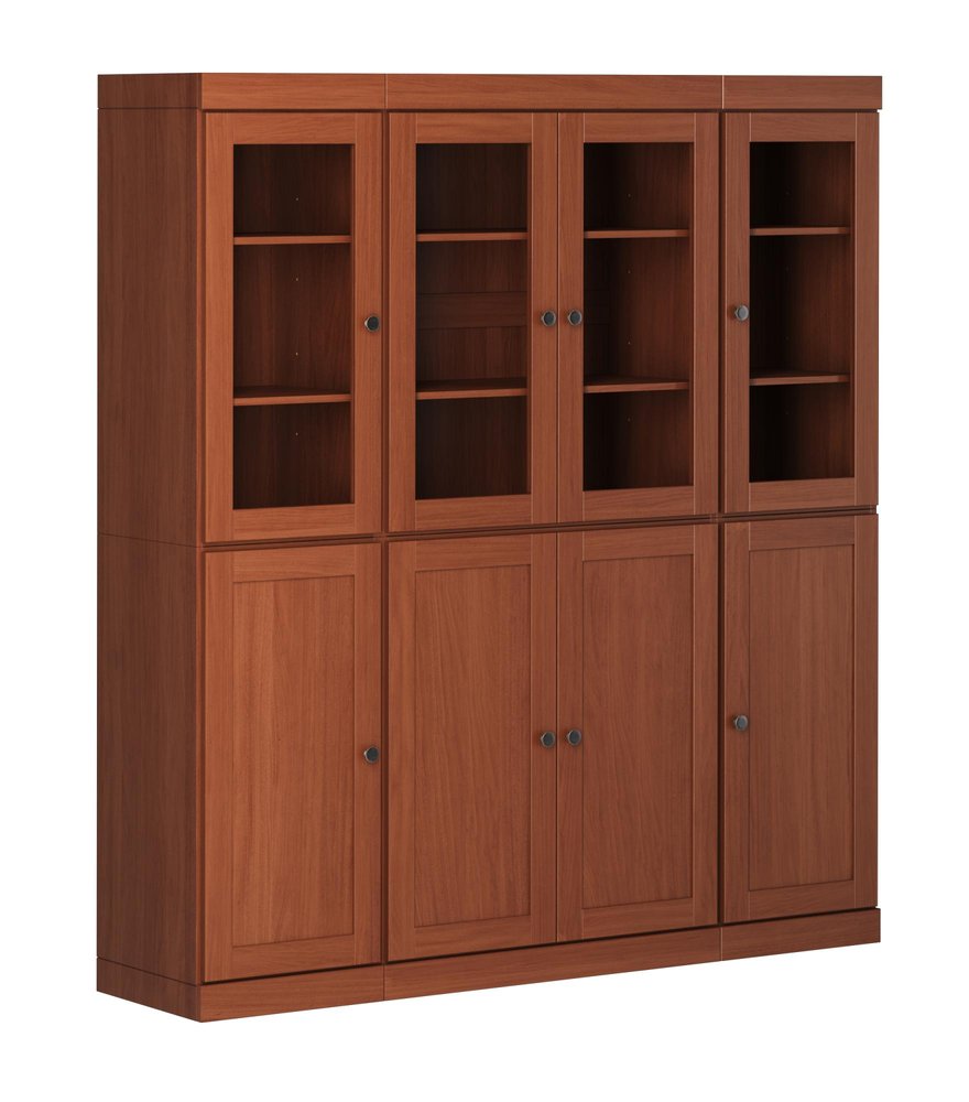 72" Coffee Solid Wood 8 Two Drawer Pantry Or Storage Closet HomeRoots