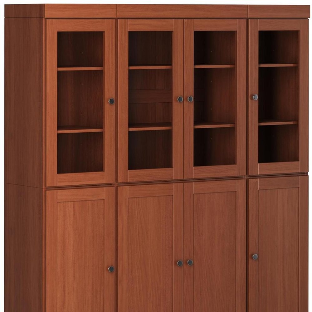 72" Coffee Solid Wood 8 Two Drawer Pantry Or Storage Closet HomeRoots