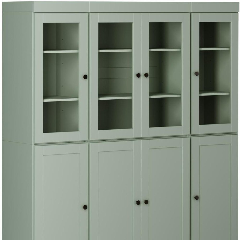 72" Sage Solid Wood 8 Two Drawer Pantry Or Storage Closet HomeRoots