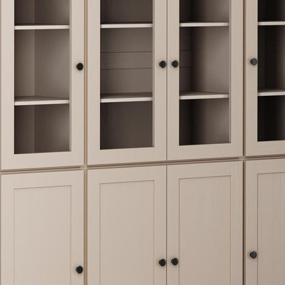 72" Beige Solid Wood 8 Two Drawer Pantry Or Storage Closet HomeRoots
