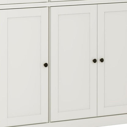 72" Off White Solid Wood 8 Two Drawer Pantry Or Storage Closet HomeRoots