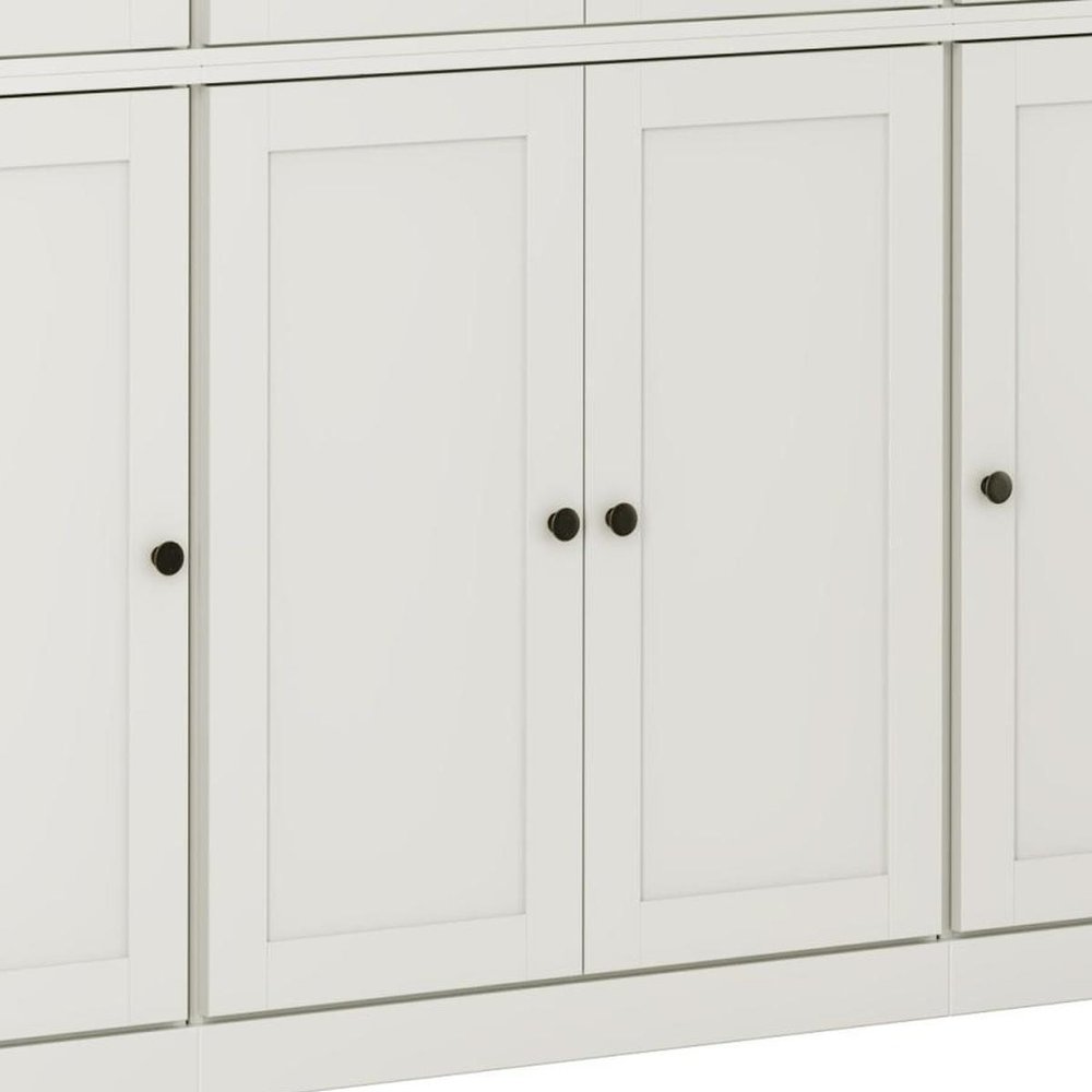72" Off White Solid Wood 8 Two Drawer Pantry Or Storage Closet