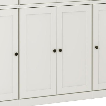72" Off White Solid Wood 8 Two Drawer Pantry Or Storage Closet