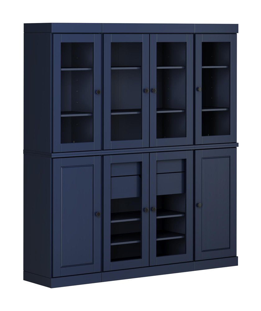 72" Beige Solid Wood 8 Two Drawer Pantry Or Storage Closet HomeRoots