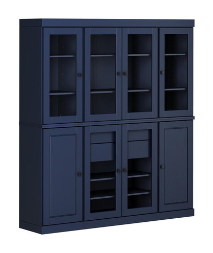 72" Beige Solid Wood 8 Two Drawer Pantry Or Storage Closet HomeRoots