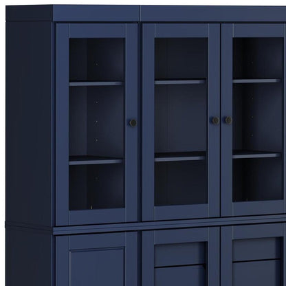 72" Beige Solid Wood 8 Two Drawer Pantry Or Storage Closet HomeRoots
