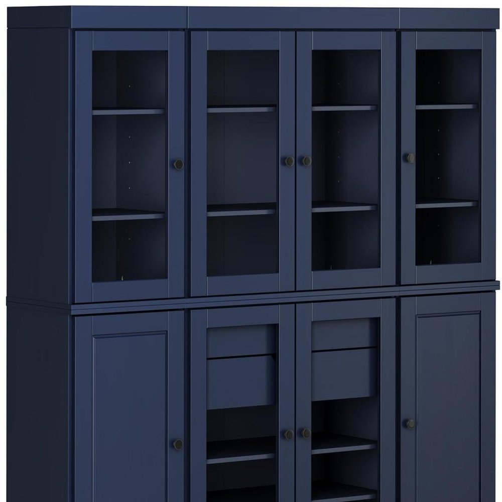 72" Beige Solid Wood 8 Two Drawer Pantry Or Storage Closet — view 10