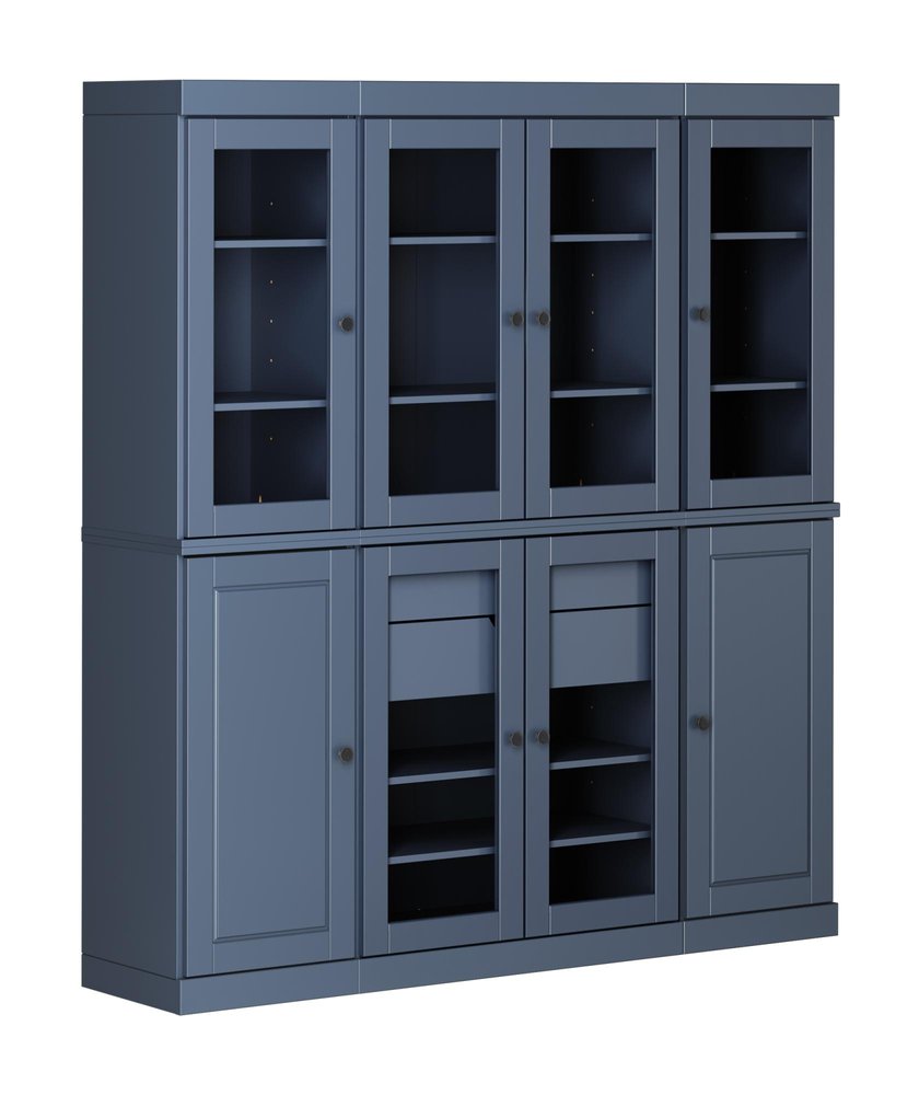 72" Beige Solid Wood 8 Two Drawer Pantry Or Storage Closet — view 13