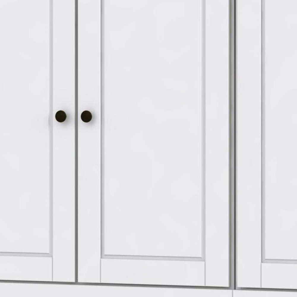 64" White Solid Wood Sideboard With Two Doors HomeRoots