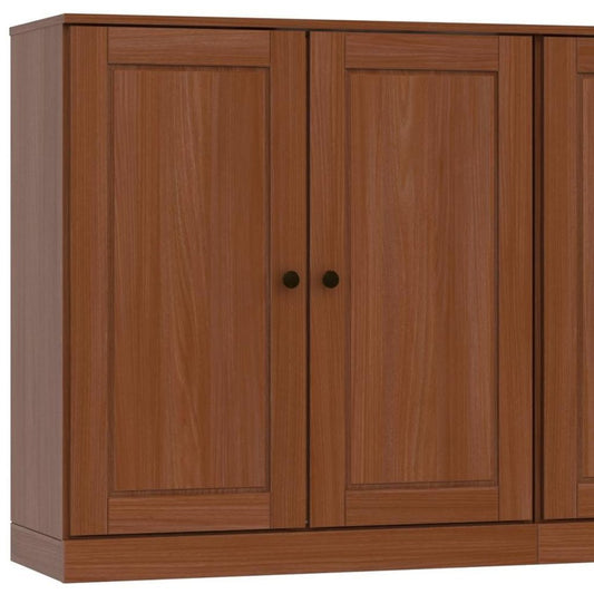 64" Coffee Solid Wood Sideboard With Two Doors