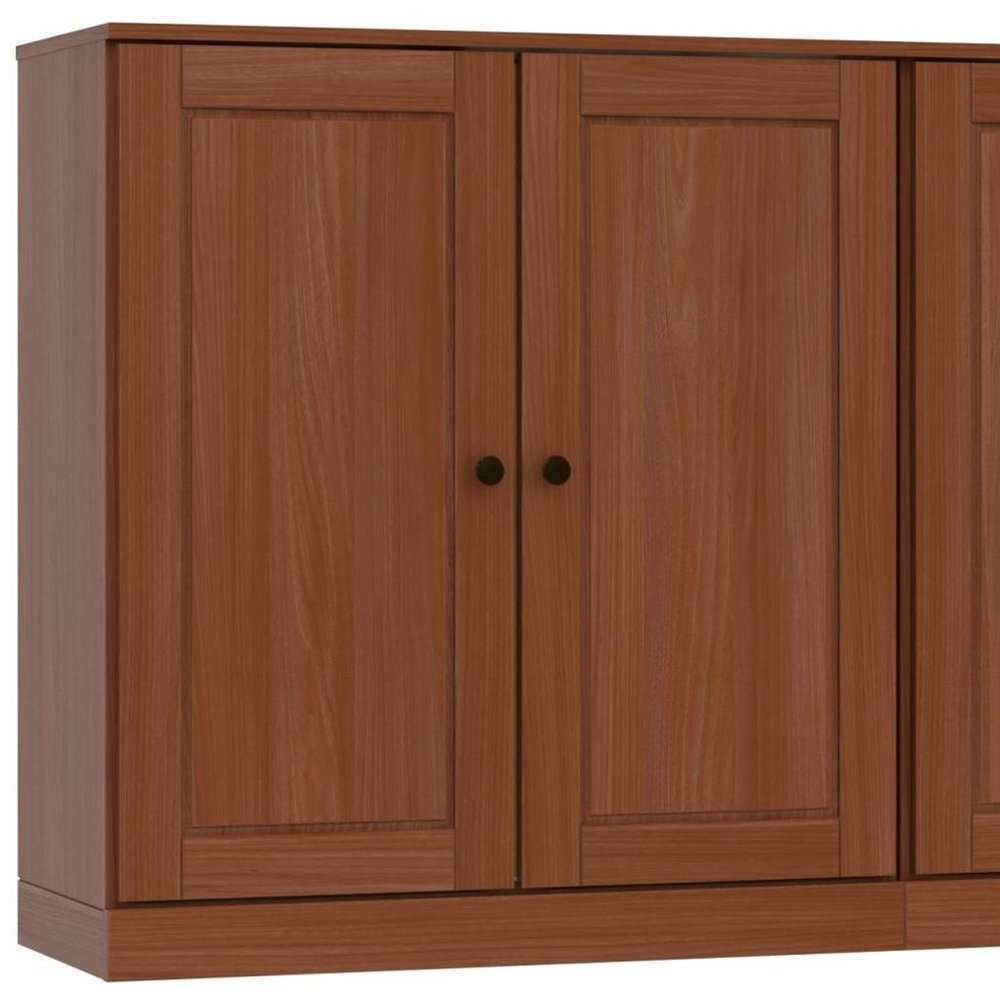 64" Coffee Solid Wood Sideboard With Two Doors — view 2