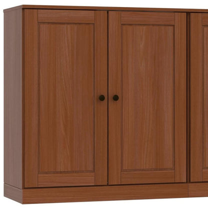 64" Coffee Solid Wood Sideboard With Two Doors HomeRoots