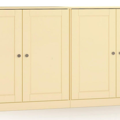 64" Yellow Solid Wood Sideboard With Two Doors