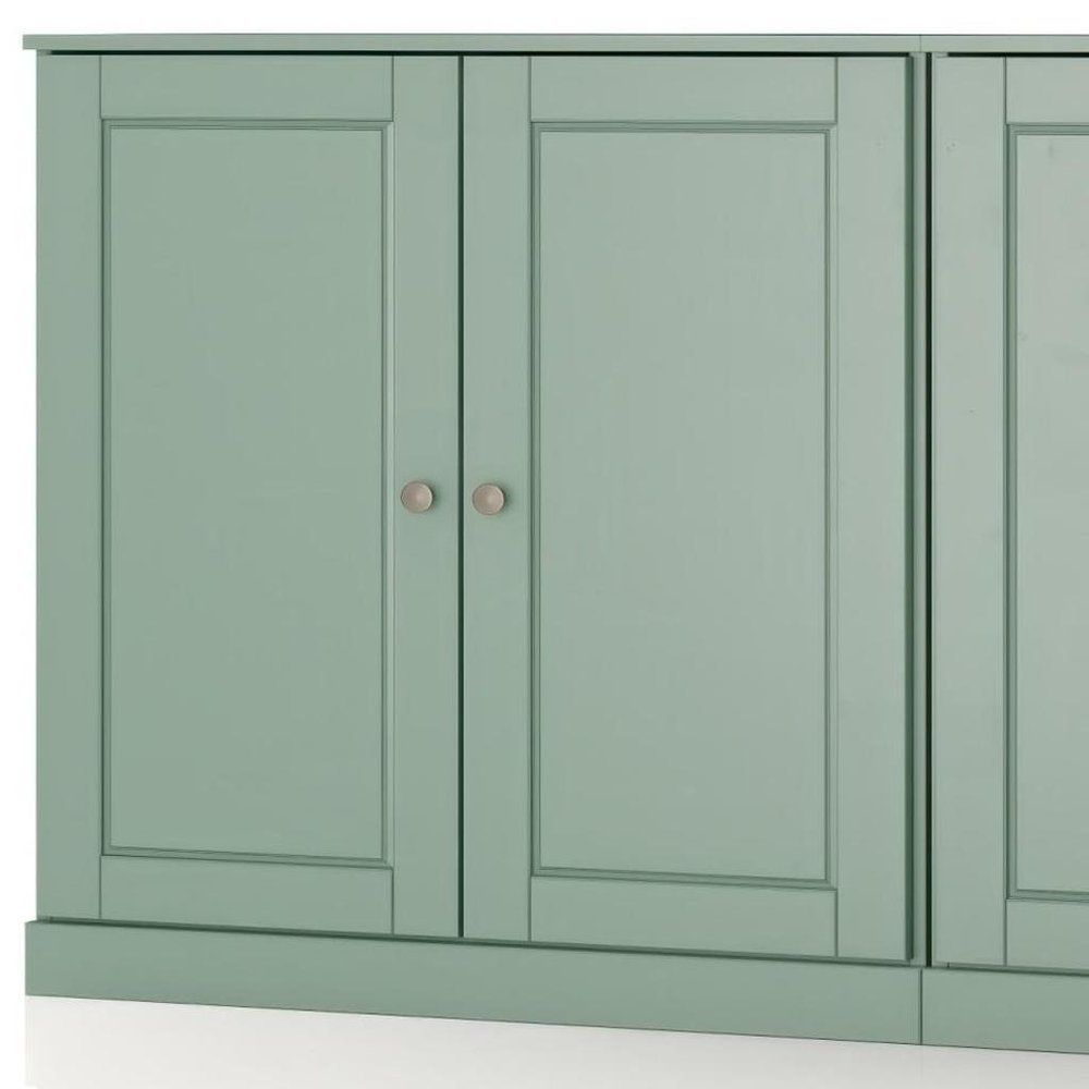 64" Sage Solid Wood Sideboard With Two Doors — view 2