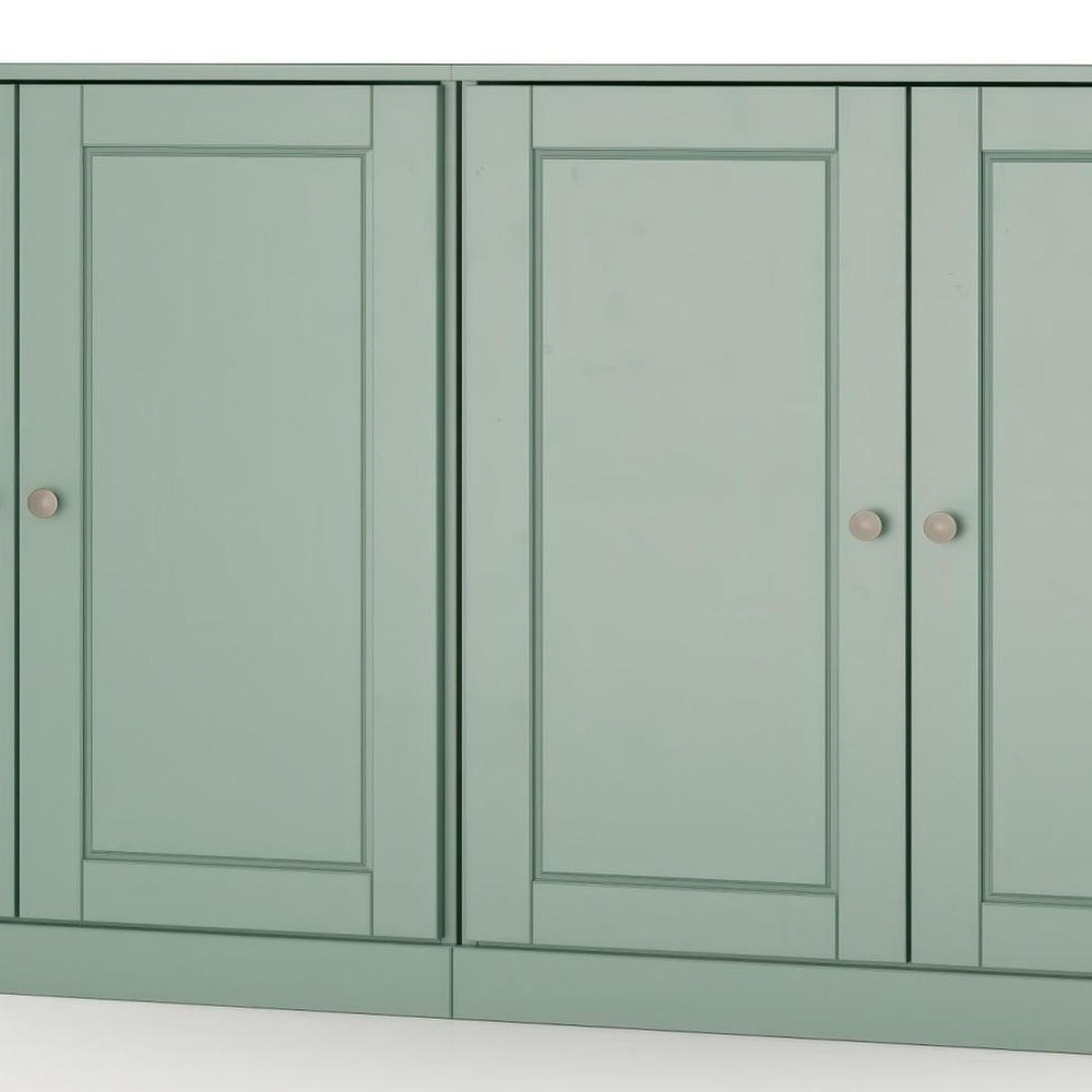 64" Sage Solid Wood Sideboard With Two Doors — view 6