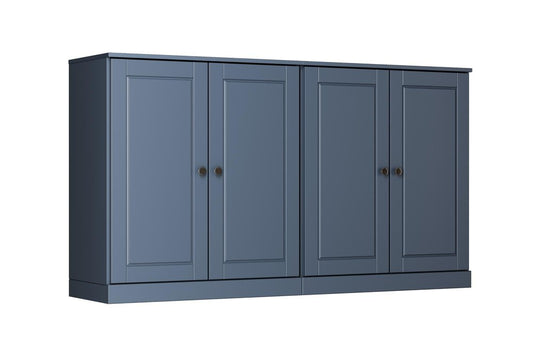 64" French Blue Solid Wood Sideboard With Two Doors