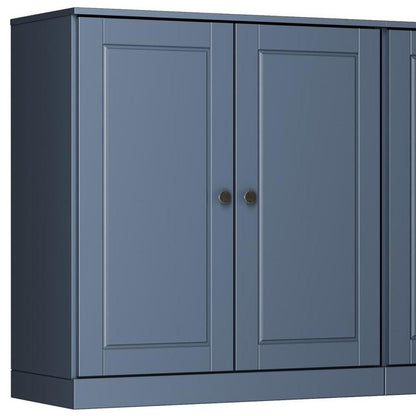 64" French Blue Solid Wood Sideboard With Two Doors