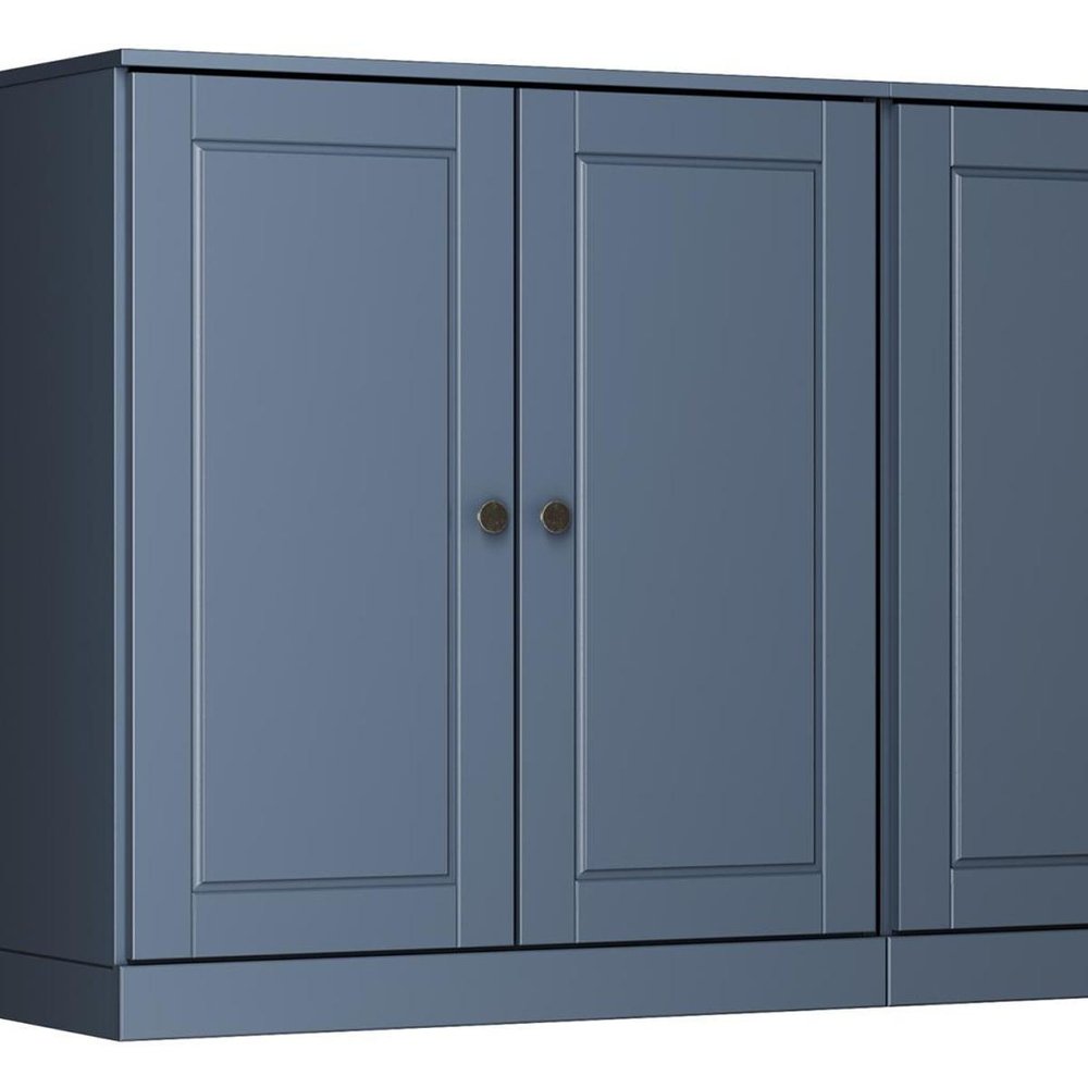 64" French Blue Solid Wood Sideboard With Two Doors — view 6