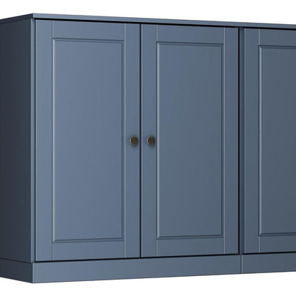 64" French Blue Solid Wood Sideboard With Two Doors