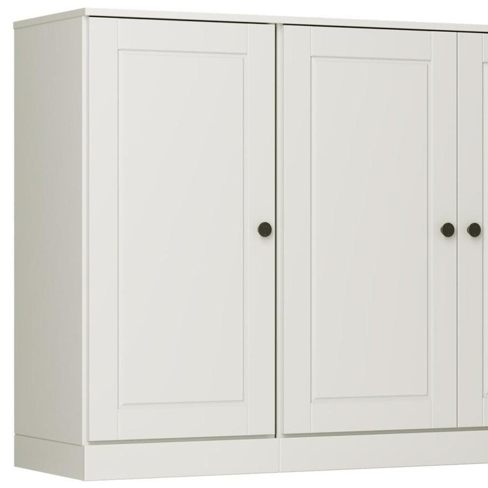 64" Off White Solid Wood Sideboard With Two Doors HomeRoots