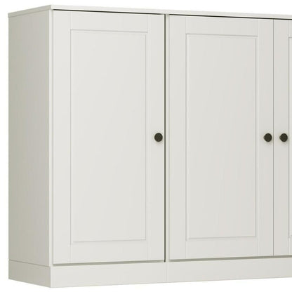64" Off White Solid Wood Sideboard With Two Doors HomeRoots