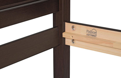 Coffee Solid Wood Twin Bed Frame HomeRoots