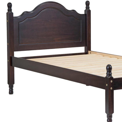 Coffee Solid Wood Twin Bed Frame HomeRoots