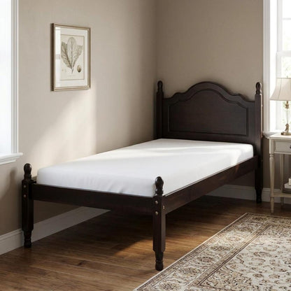 Coffee Solid Wood Twin Bed Frame HomeRoots