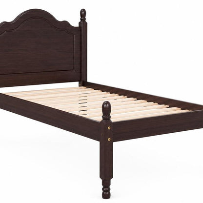 Coffee Solid Wood Twin Bed Frame HomeRoots