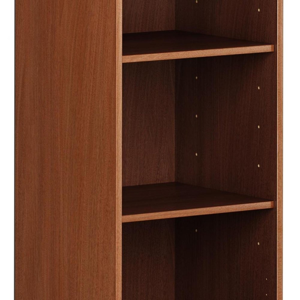36" White Solid Wood Adjustable Three Tier Library Bookcase — view 10