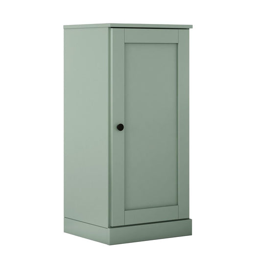 36" Sage Solid Wood Adjustable Three Tier Library Bookcase with One Door