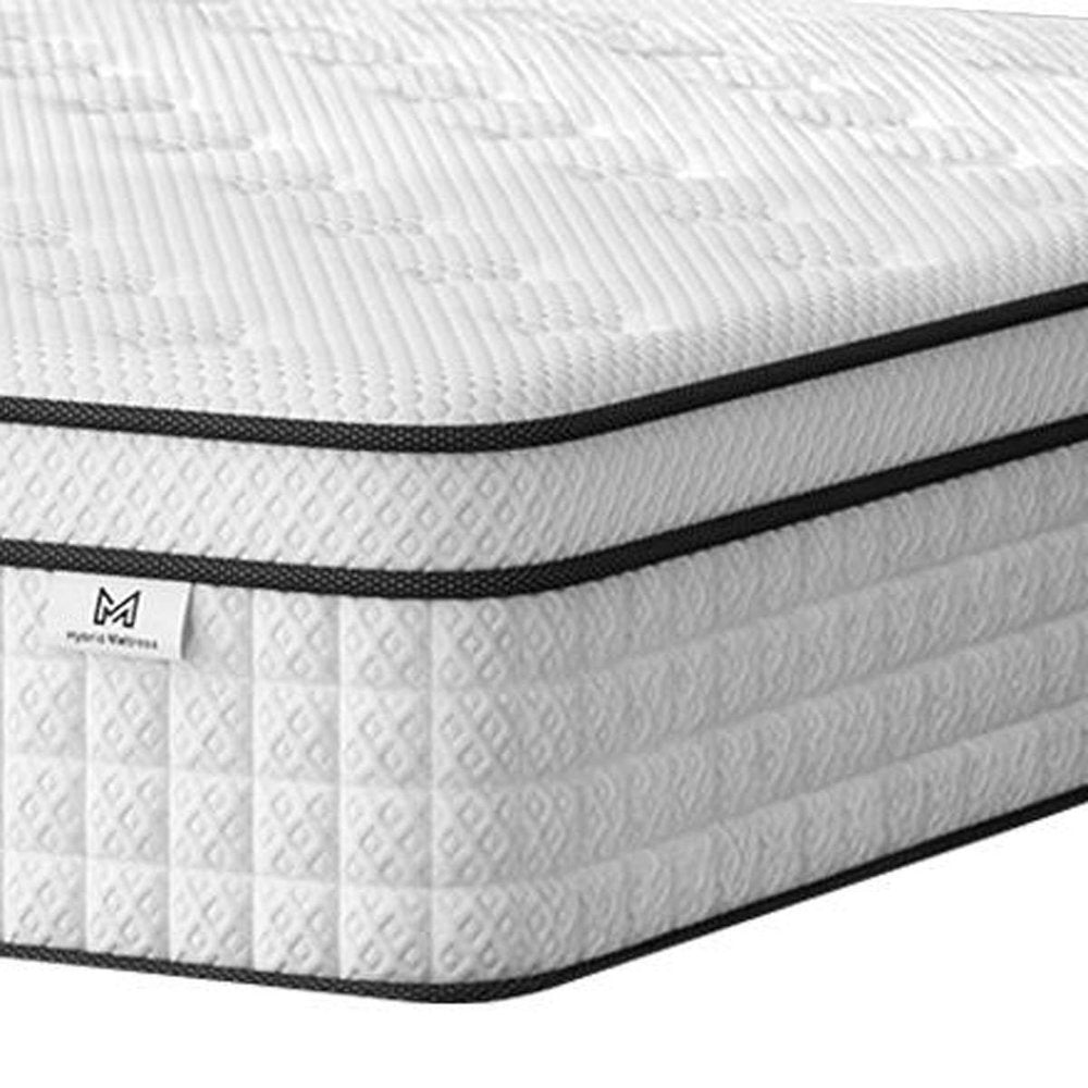 10" Full Double Gel Memory Foam Medium Check Hybrid Mattress HomeRoots