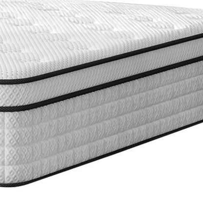 12" Full Double Gel Memory Foam Check Medium Hybrid Mattress HomeRoots
