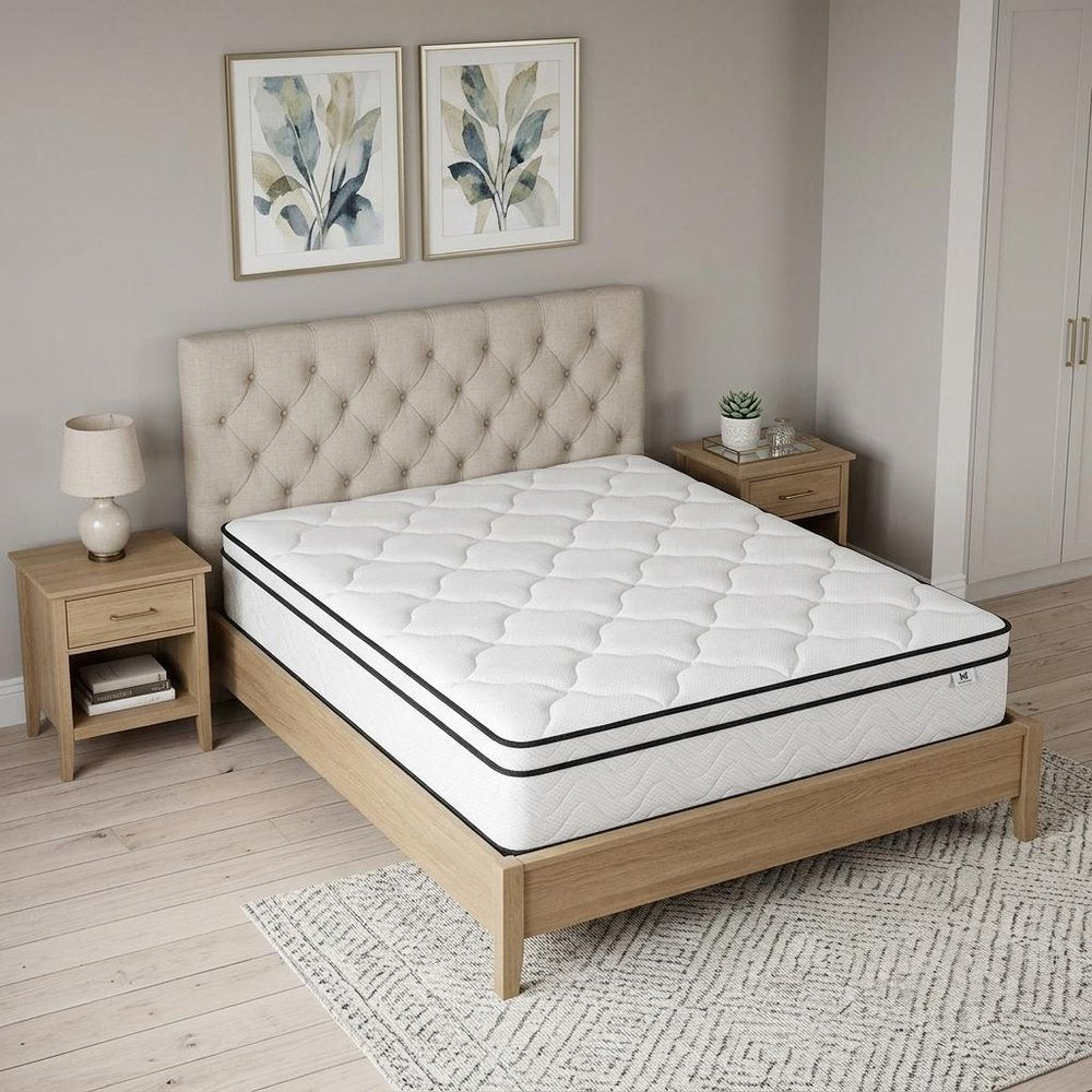 10" Twin Gel Memory Foam Medium Chevron Hybrid Mattress — view 8