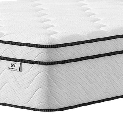12" Twin Gel Memory Foam Medium Chevron Hybrid Mattress HomeRoots