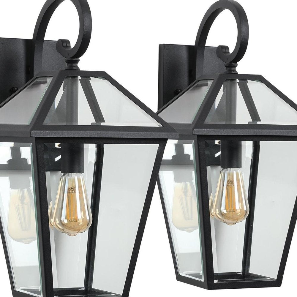 Black Transparent Outdoor Hanging Light — view 2