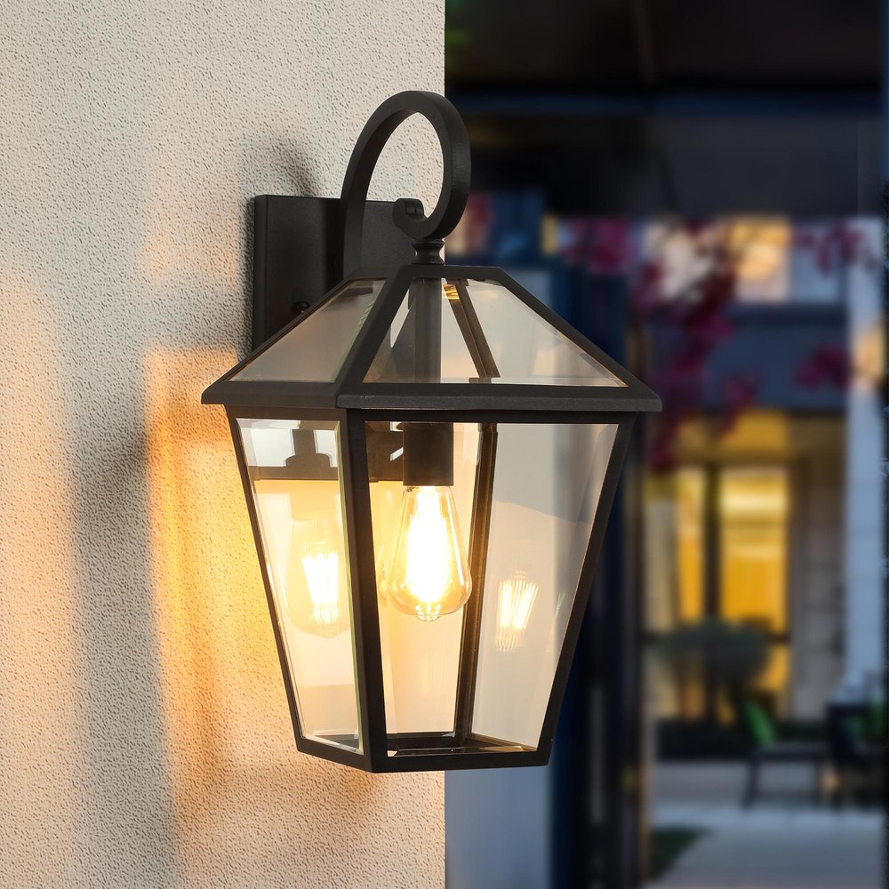Black Transparent Outdoor Hanging Light — view 4