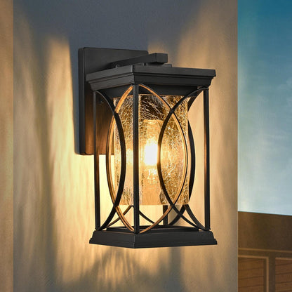 Black Transparent LED Outdoor Hanging Light HomeRoots